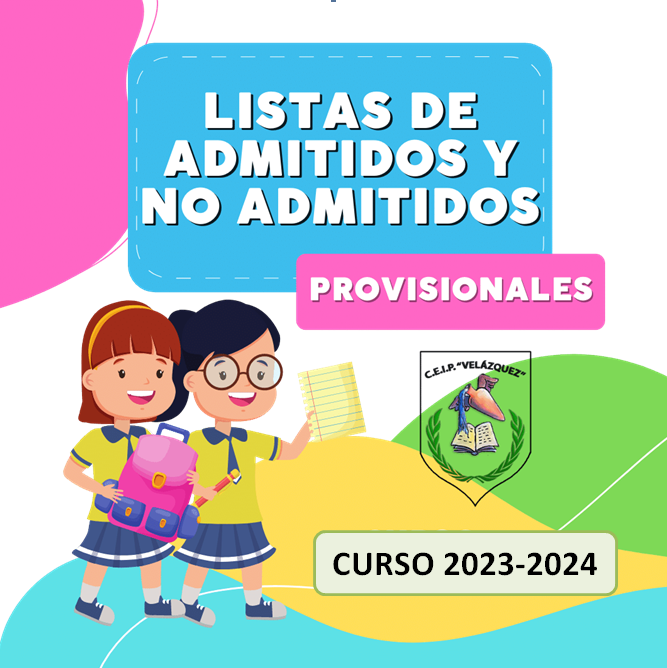 LISTAS PROVISIONALES. PROCESO DE ADMISIÓN 2023-2024